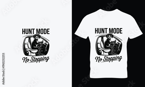 Dog sitting on toilet in car hunt mode no stopping