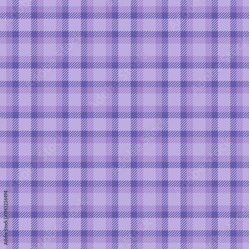 Jacket plaid tartan fabric, girl vector pattern check. Online seamless texture background textile in light and violet colors.