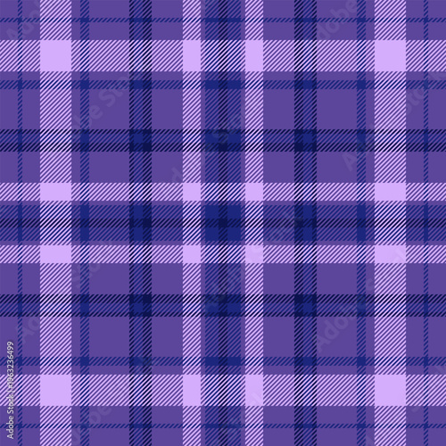 Cover vector textile texture, stripped tartan plaid background. Comfortable fabric pattern seamless check in indigo and blue colors.