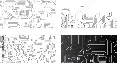 Electronic Circuit Board Vector Background. 