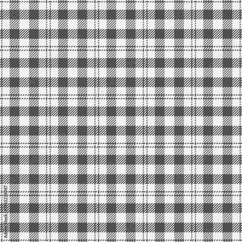 Bandana background textile texture, bathroom seamless check tartan. Mat plaid pattern fabric vector in white and grey colors.