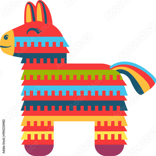 Donkey pinata bringing colorful party celebration and fun