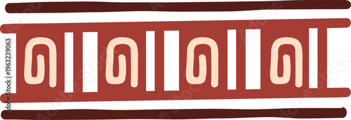 Hand drawn tribal ethnic abstract repeating pattern