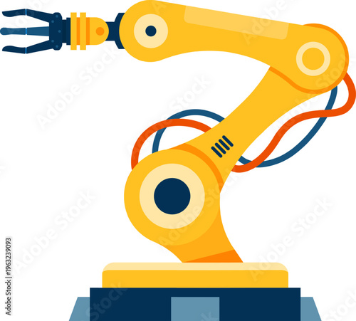 Robotic arm performing industrial automation and smart manufacturing