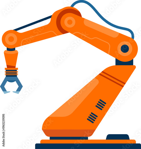 Industrial robot arm performing automated manufacturing operations