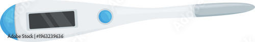 Digital thermometer measuring body temperature in healthcare