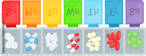 Organizing daily medication doses in a weekly pill organizer