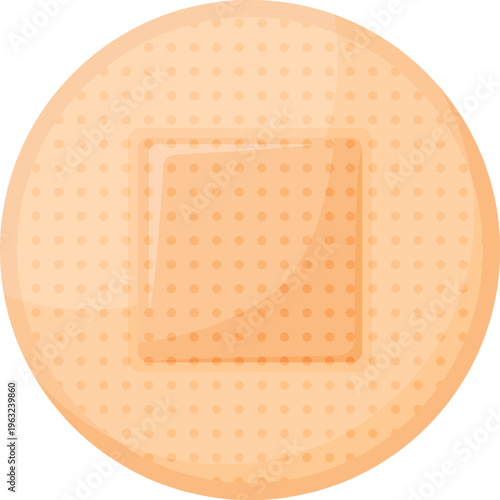 Round medical bandage protecting and healing skin injury