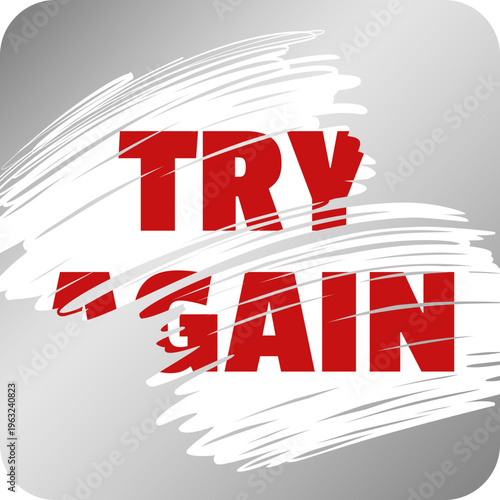 Try again concept for effort and persistence icon
