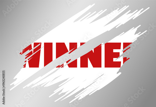 Winner word with dynamic brush stroke effect