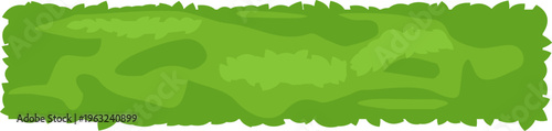 Green hedge top view illustration creating garden landscape