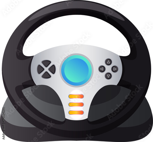 Gaming steering wheel enhancing virtual racing experience