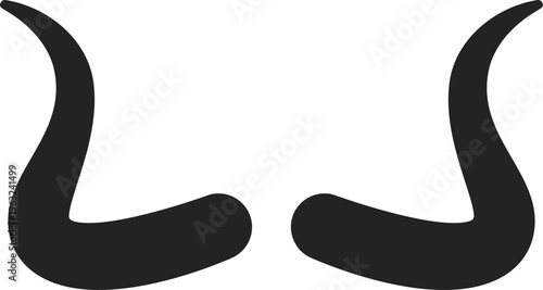 Dark horns graphic vector illustration