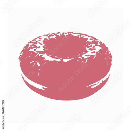 Sweet glazed donut pastry dessert graphic icon