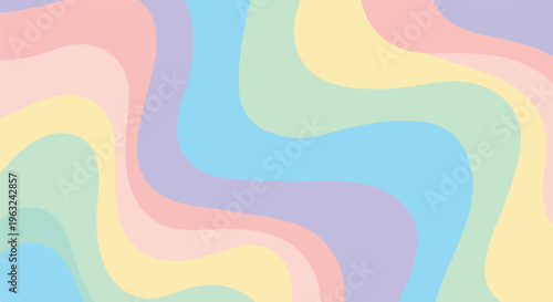 Colorful, wavy abstract background with pastel hues