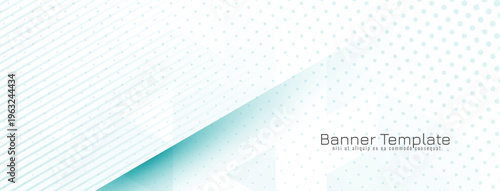 Blue color triangular mosaic pattern geometric banner design