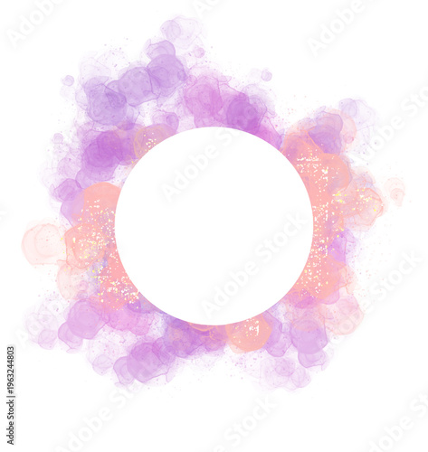 Vibrant Purple Pink Abstract Smoke Ring