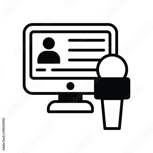  News Desk Vector icon which can easily modify or edit