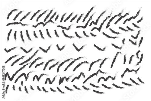 Abstract pattern of black lines on white background