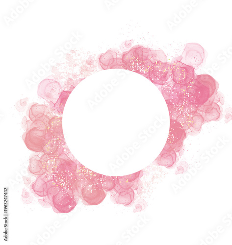 Pink Abstract Smoke Ring Circular Burst