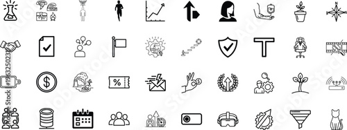 Collection of diverse icons representing various concepts visually