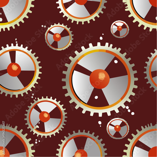 Intricate Clockwork Gears and Cogs Interlocking in a Complex Mechanical System.