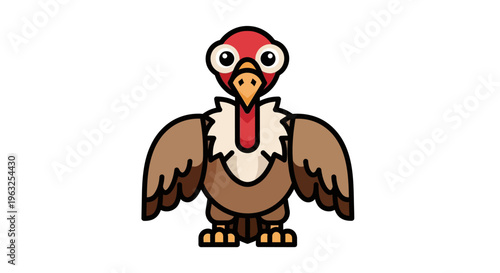 Cartoon Turkey Bird Animal Character.