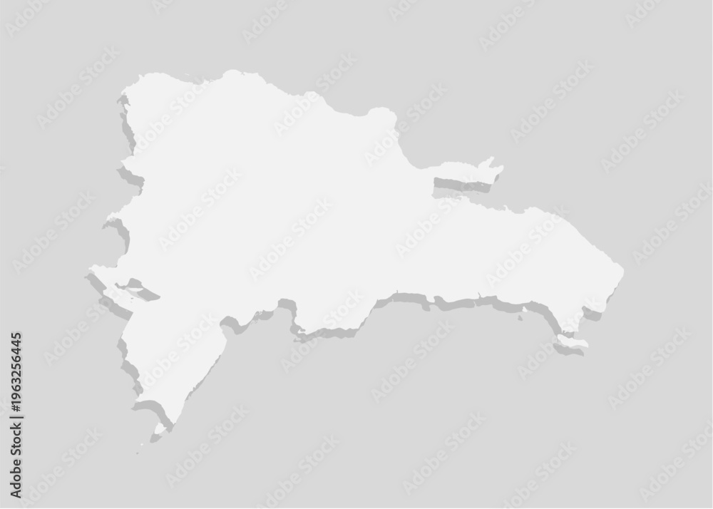 Obraz premium Map Dominican Republic, template outline country