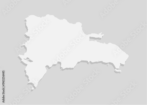 Map Dominican Republic, template outline country