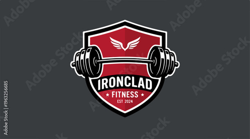 Ironclad Fitness Logo - A Bold Emblem of Strength and Wellness.