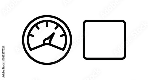 Rms meter gauge and indicator symbol for electrical measurement and signal strength