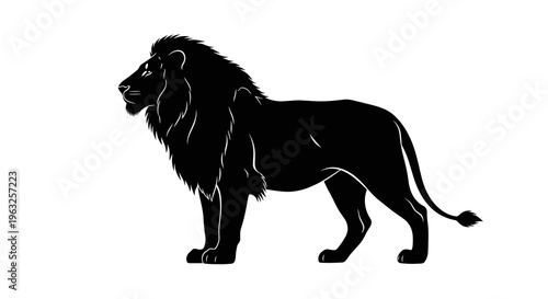 Black Lion Silhouette Standing 2.