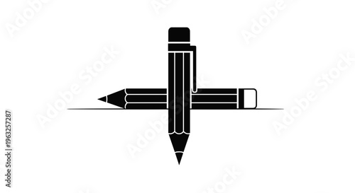 Black marker and pencil crossed.