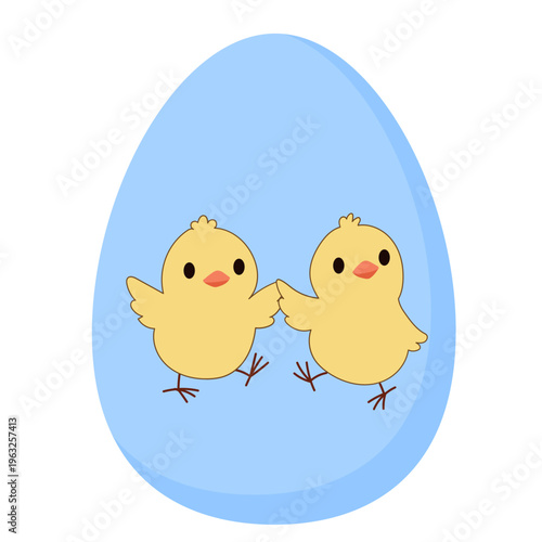 Cute Ornate Egg Icon Isolated on Transparent. Lovely Easter Holiday Mascot. Cartoon Funny Childish Drawn Food for Egg Hunt Family Party. Greeting Card Religion Tradition Symbol Decoration
