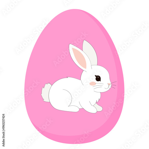 Cute Ornate Egg Icon Isolated on Transparent. Lovely Easter Holiday Mascot. Cartoon Funny Childish Drawn Food for Egg Hunt Family Party. Greeting Card Religion Tradition Symbol Decoration