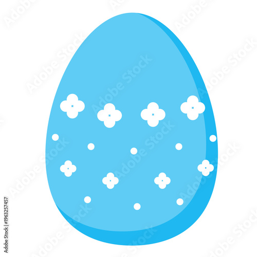 Cute Ornate Egg Icon Isolated on Transparent. Lovely Easter Holiday Mascot. Cartoon Funny Childish Drawn Food for Egg Hunt Family Party. Greeting Card Religion Tradition Symbol Decoration