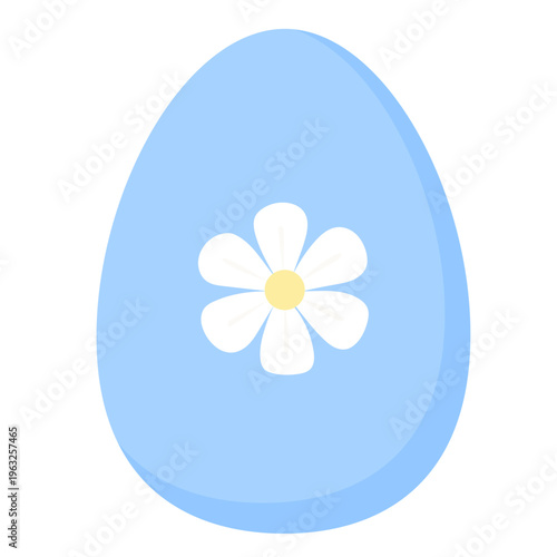 Cute Ornate Egg Icon Isolated on Transparent. Lovely Easter Holiday Mascot. Cartoon Funny Childish Drawn Food for Egg Hunt Family Party. Greeting Card Religion Tradition Symbol Decoration