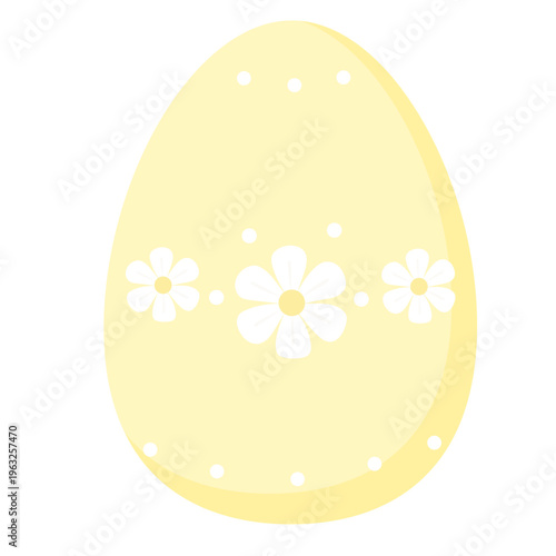 Cute Ornate Egg Icon Isolated on Transparent. Lovely Easter Holiday Mascot. Cartoon Funny Childish Drawn Food for Egg Hunt Family Party. Greeting Card Religion Tradition Symbol Decoration