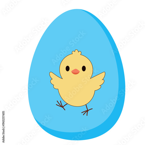 Cute Ornate Egg Icon Isolated on Transparent. Lovely Easter Holiday Mascot. Cartoon Funny Childish Drawn Food for Egg Hunt Family Party. Greeting Card Religion Tradition Symbol Decoration