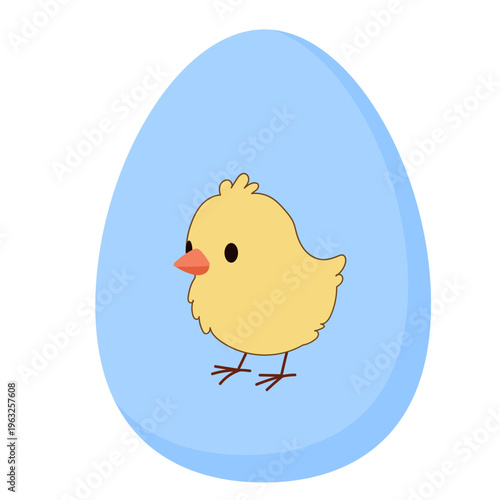 Cute Ornate Egg Icon Isolated on Transparent. Lovely Easter Holiday Mascot. Cartoon Funny Childish Drawn Food for Egg Hunt Family Party. Greeting Card Religion Tradition Symbol Decoration