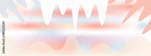 A gorgeous seamless pearlescent pattern with subtle color changes. Pearl shell waves in soft pastel tints. Gradient mesh nacre bg in vector format.