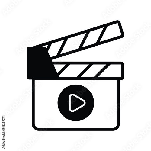 Movie Clapper Vector icon which can easily modify or edit