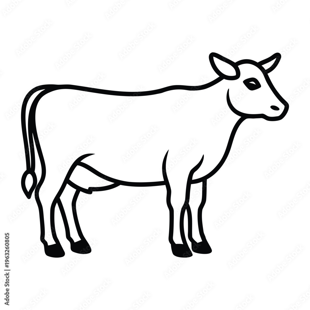 Fototapeta premium cow vector illustration