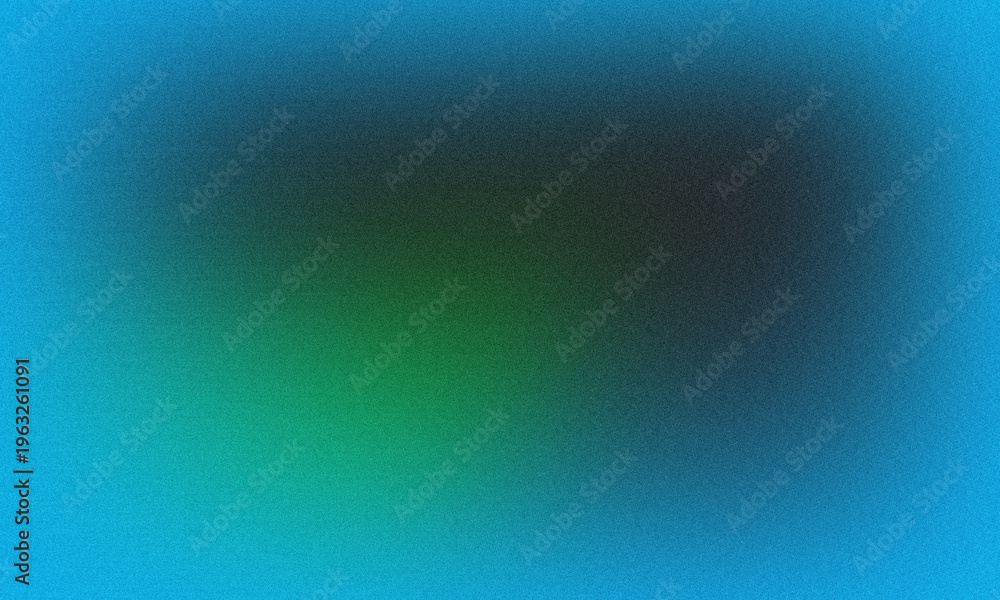 Obraz premium Grainy dark cyan green blue background with glowing gradient shapes, abstract noise texture poster, banner, header, cover design