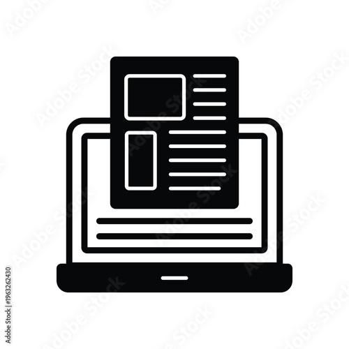 Desktop CMS Vector icon which can easily modify or edit