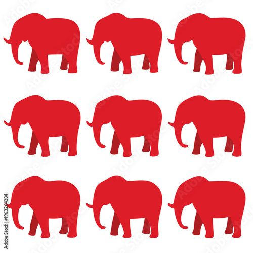 elephants silhouettes vector