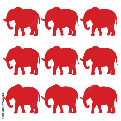 elephants silhouettes vector