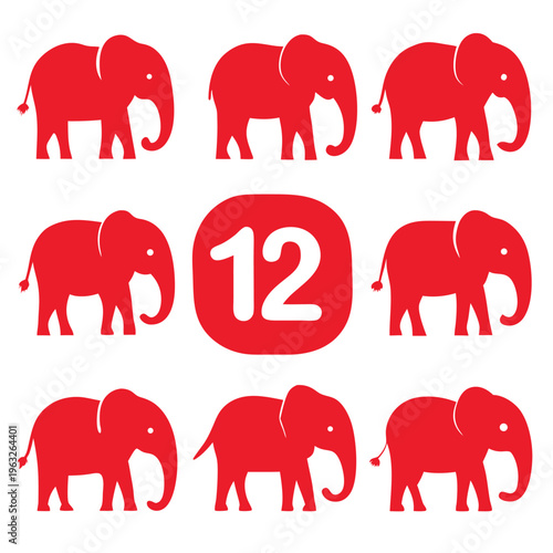 elephants silhouettes vector