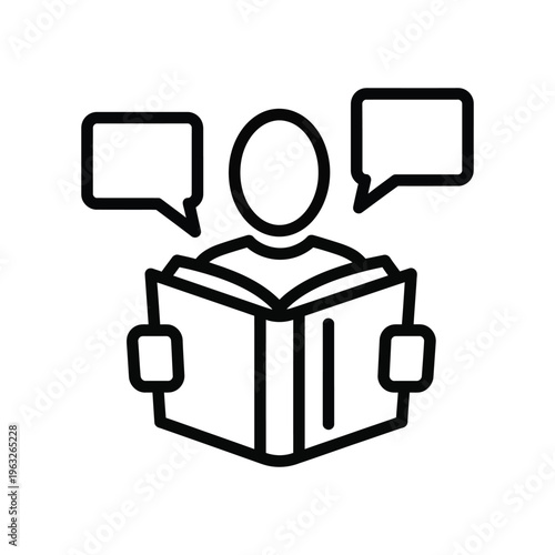 Person Reading Conversation Bubbles Concept Commercial