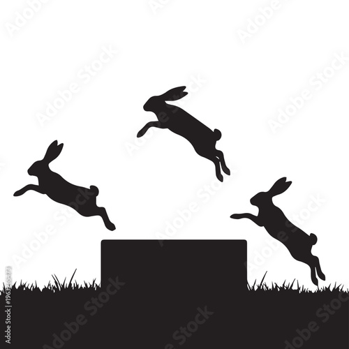 Silhouettes of birds flying against a moonlit sky Vector